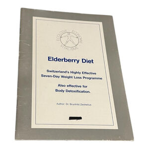 Vintage Elderberry Diet Brunhild Zechelius Swiss Weight Loss Detox Pamphlet